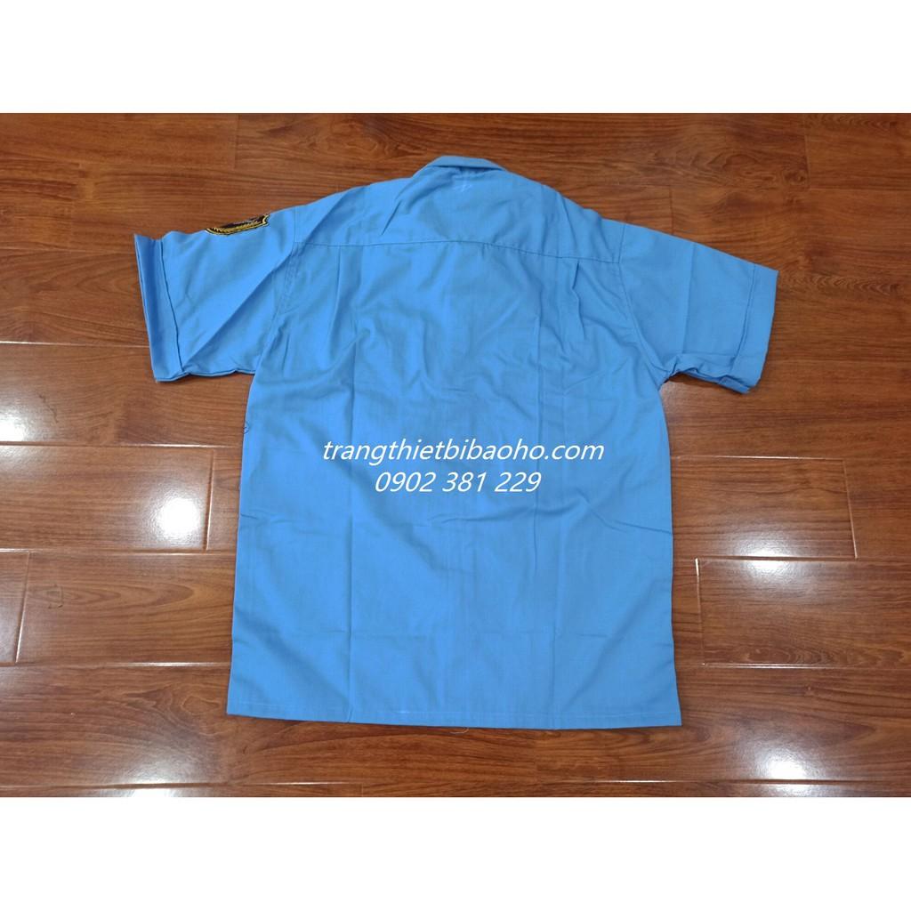 Áo bảo vệ màu xanh dương logo tay đủ size - chuẩn thông tư 08
