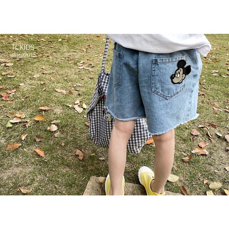 Quần short jean mickey dễ thương cho bé