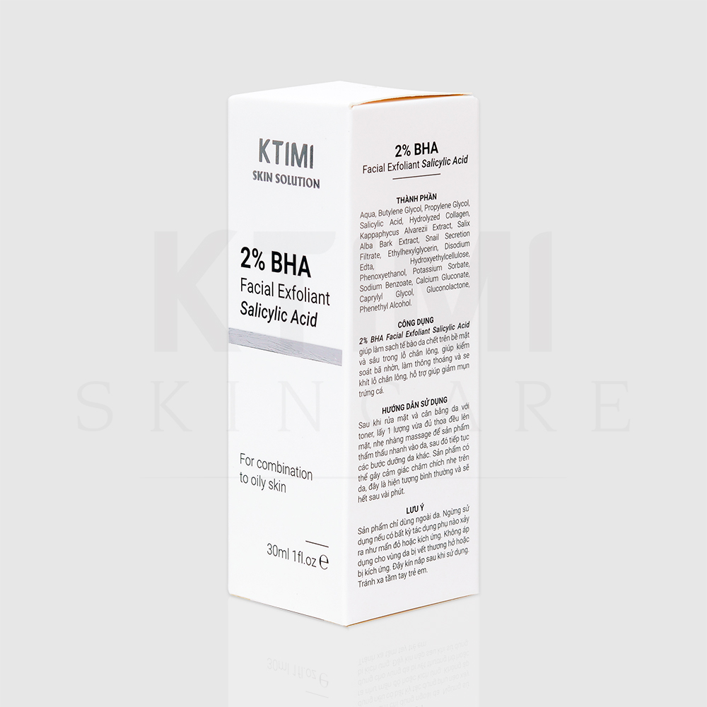 Serum Tẩy Tế Bào Chết KTIMI 2% BHA Facial Exfoliant Salicylic Acid