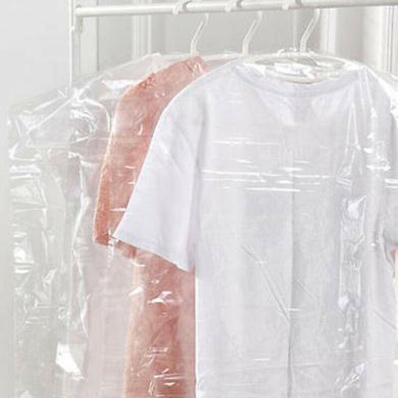 20x Dress Clothes Garment Suit Cover Bags Dustproof Storage Plastic Protector US