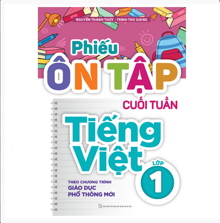 Sách: Phiếu Ôn Tập Cuối Tuần Tiếng Việt Lớp 1