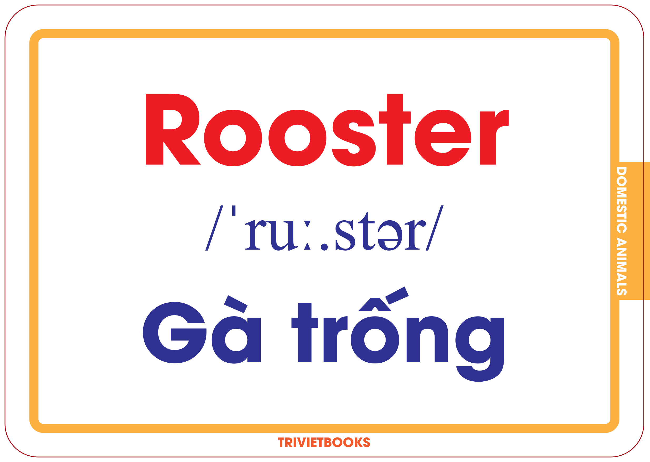 Bộ Thẻ Học Thông Minh Cho Bé - Flashcard Song Ngữ - Động vật nuôi - Domestic animals - Trí Việt