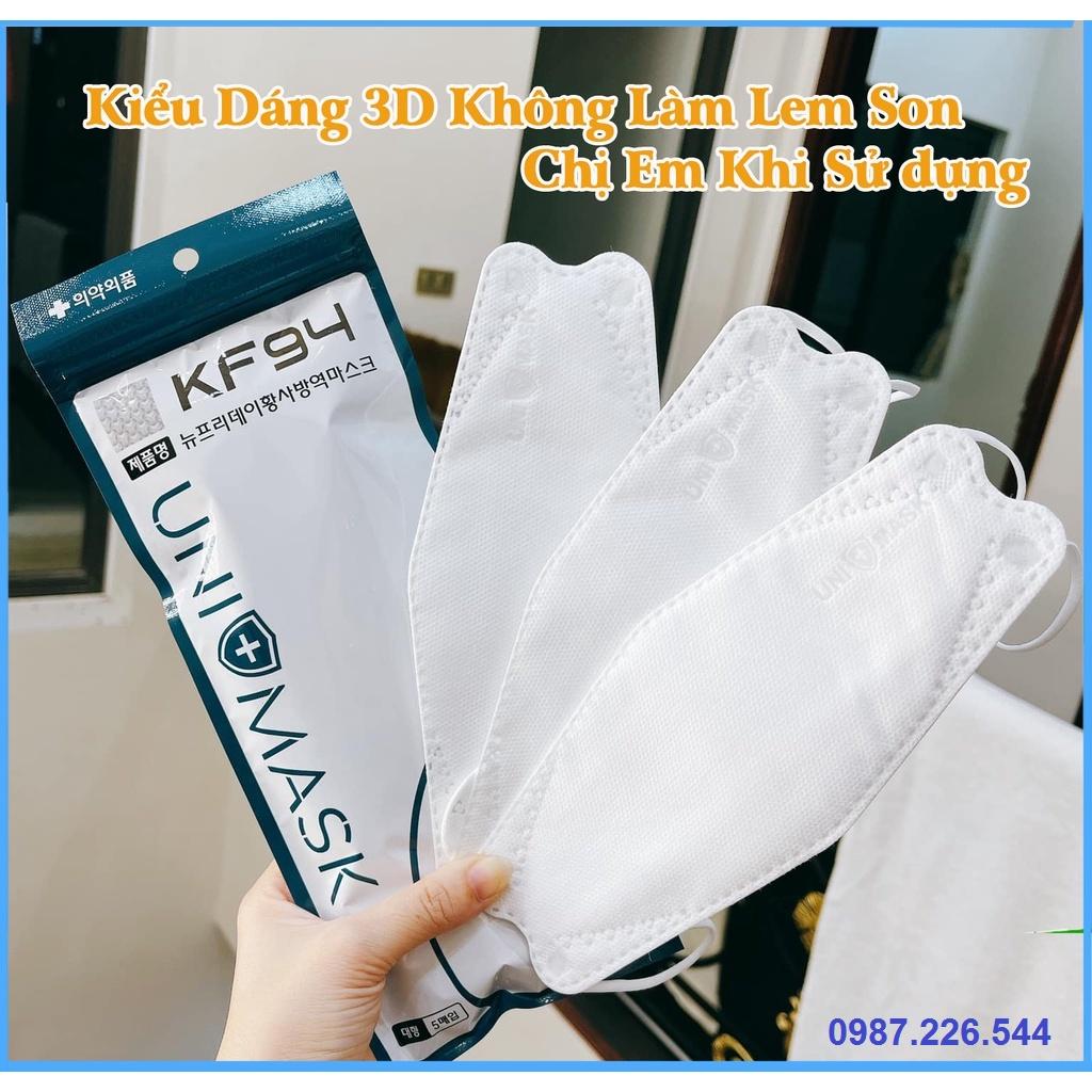 Sỉ thùng khẩu trang KF94 UNI MASK Chống Bụi Mịn Và Kháng Khuẩn Hàng Cao Cấp Hàn Quốc (300 cái)