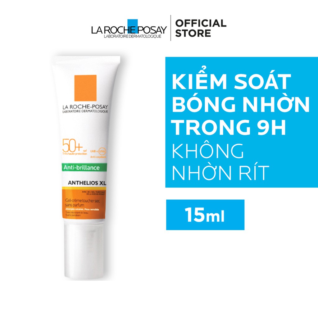 (15ml) Kem Chống Nắng Không Màu Kiểm Soát Dầu La Roche-Posay Anthelios XL Dry Touch Gel-Cream SPF 50+ UVB &amp; UVA