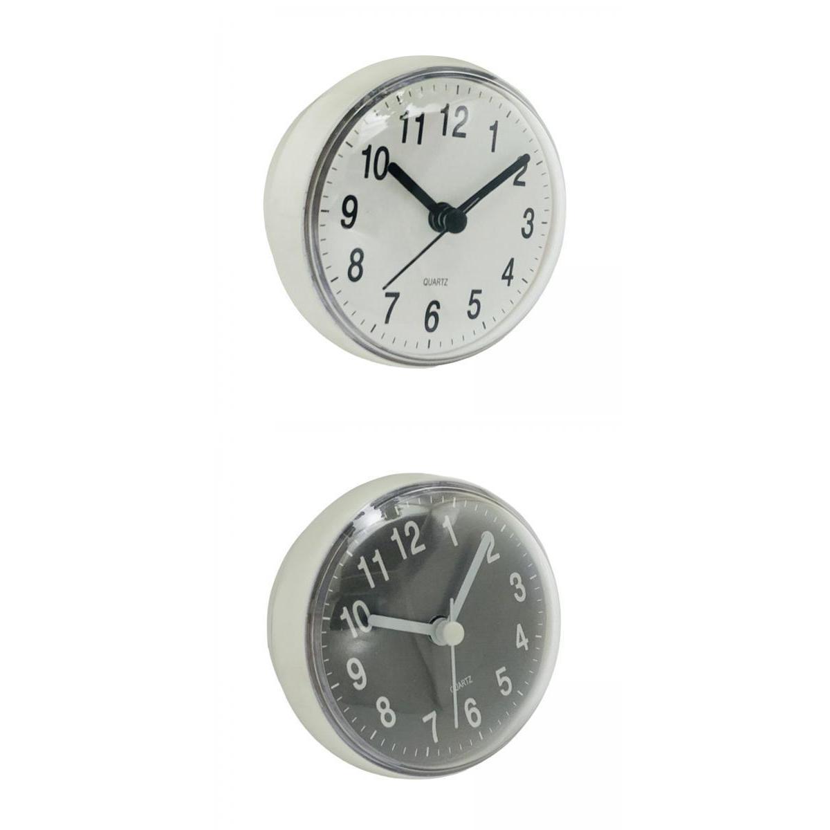 2pcs Hanging Wall Clock Bathroom Clock Waterproof for Kitchen Bedroom