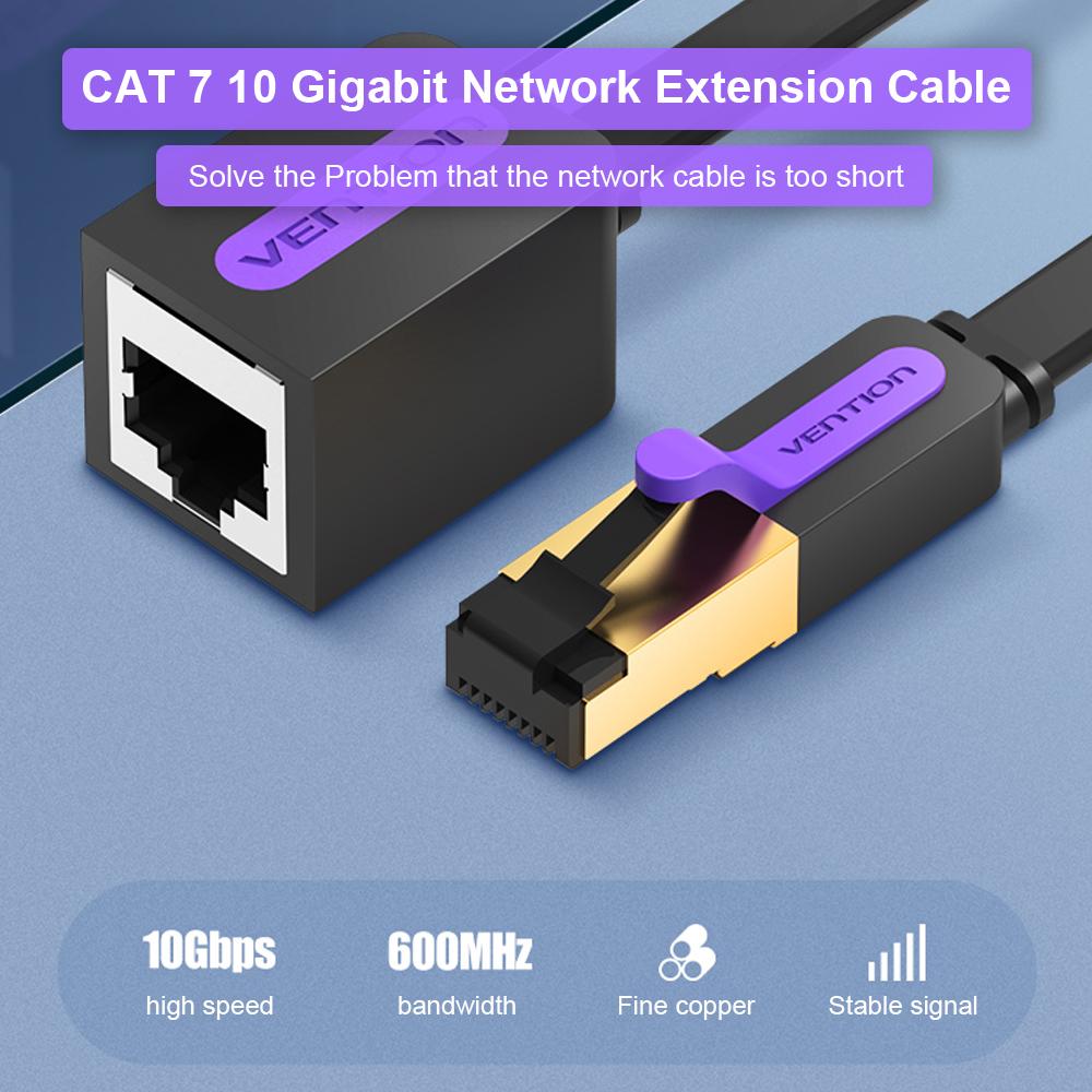 Cáp mở rộng mạng VENTION CAT 7 LAN RJ45 tốc độ nhanh 10 Gigabit cho doanh nghiệp và gia đình