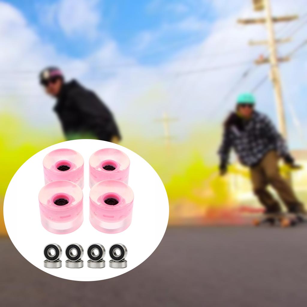 4Pcs Luminous Skateboard Wheels Flash Longboard Wheel Replacement