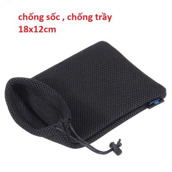 Túi Rút chống sốc đựng phụ kiện (1 cái- đen 18x12cm)