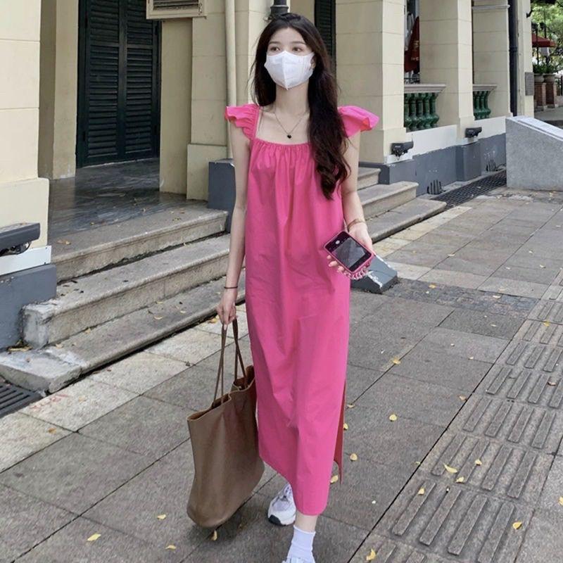 Đầm Nữ maxi Cánh Tiên Xẻ Tà Dáng Dài 2 Màu Phong cách cá tính Q109