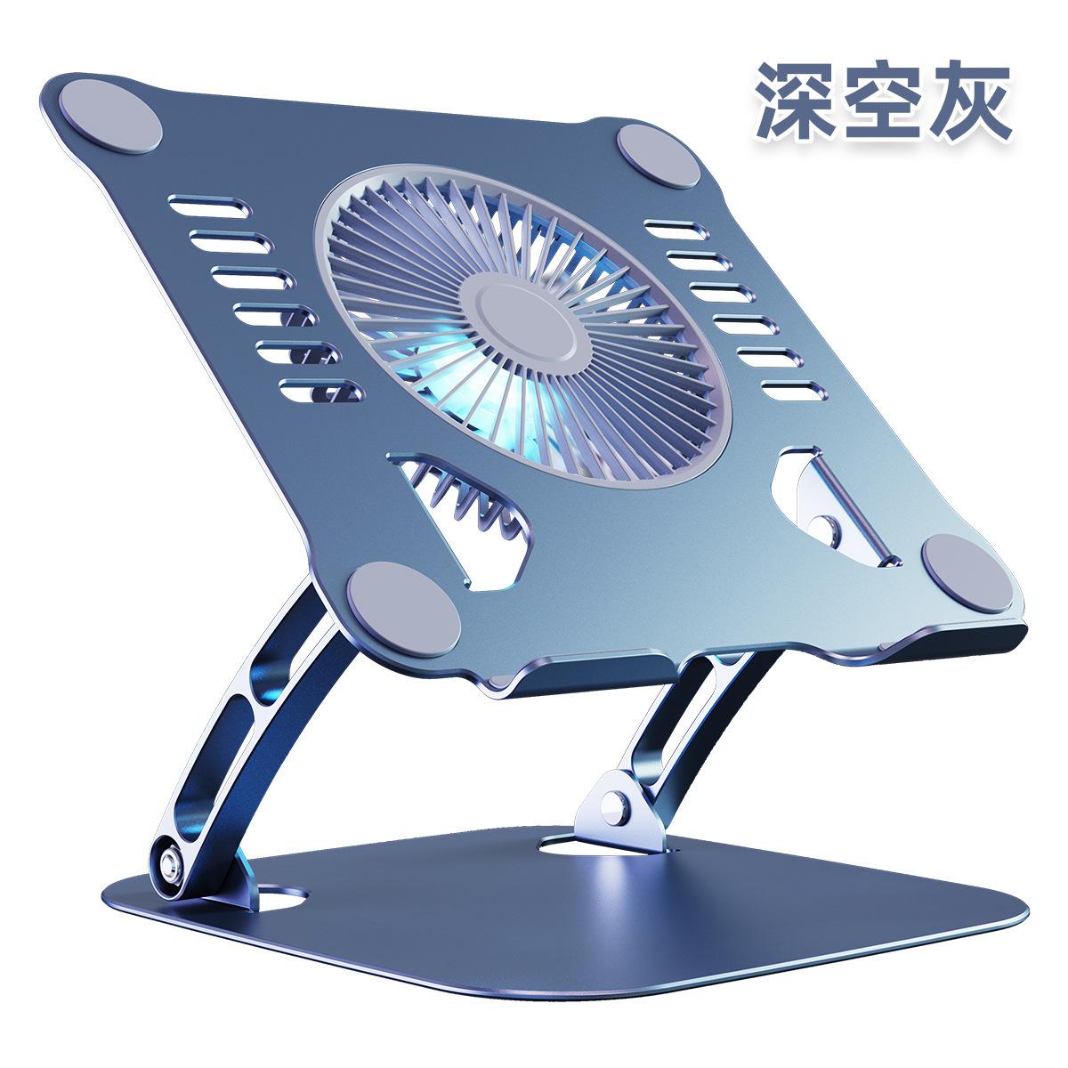 Giá đỡ máy tính xách tay làm mát bằng hợp kim nhôm tốt nhất Máy tính để bàn Quạt có thể điều chỉnh Gấp nâng Giá đỡ máy tính xách tay