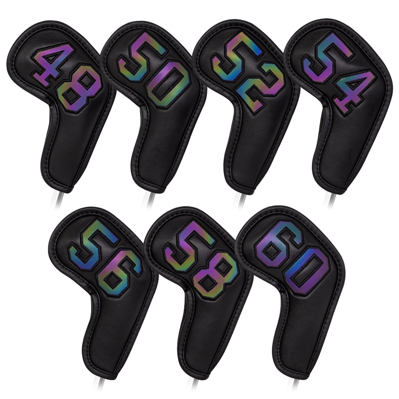 Fashionable, Golf Iron Headcover, Golf Club Head Cover, Dustproof, Golf Hybrid Wedges, Embroidery Number, Wedge Cover for Protection Unisex