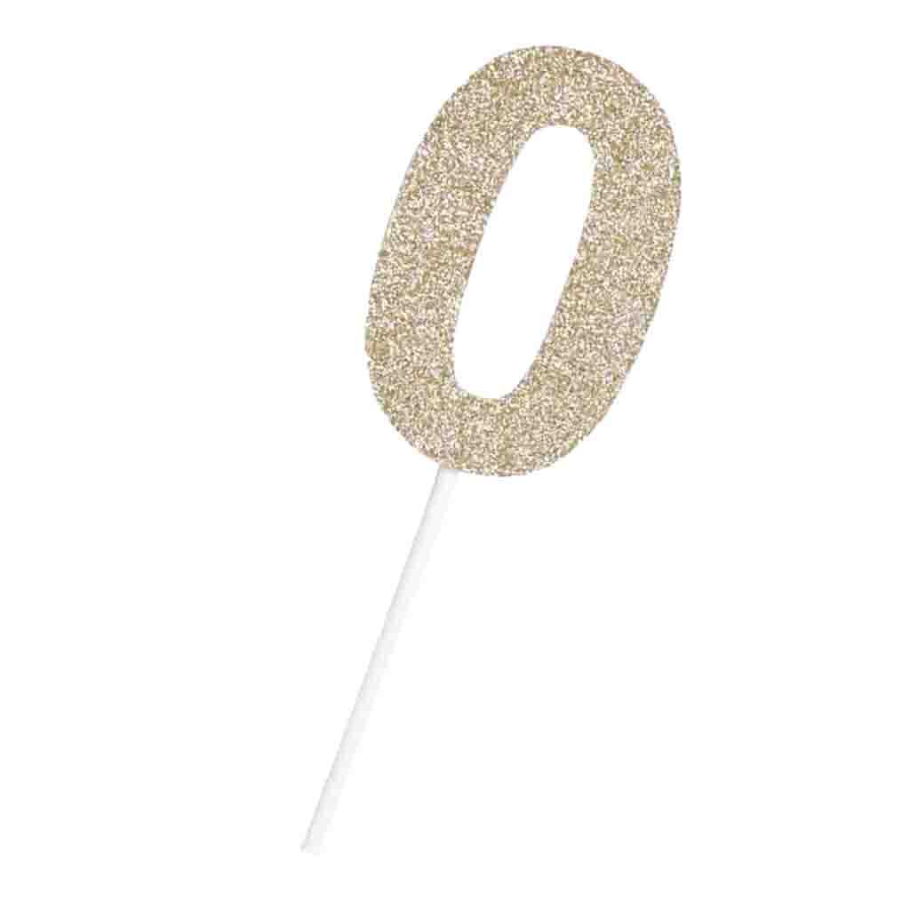 Glitter 0-9Cupcake Pick Cake Topper Baby Shower Birthday Anniversary Decor