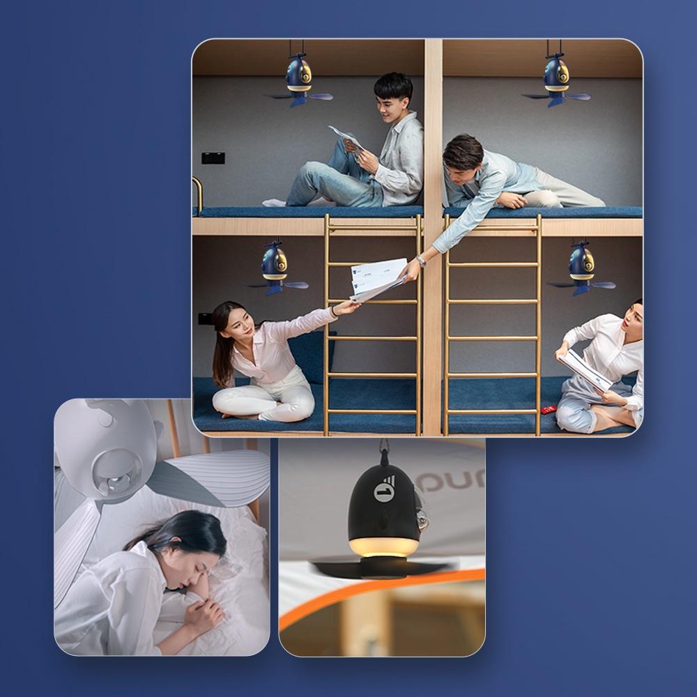 Quạt Trần Cỡ Nhỏ Hình Máy Bay Kèm Điều Khiển Từ Xa Với Đèn Ngủ Tiện Dụng