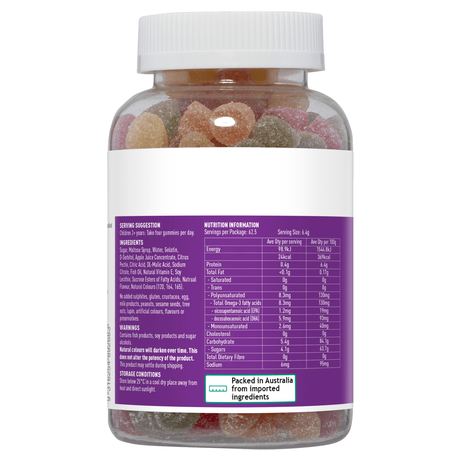 Omega 3 cho bé Healthy Care Kids Gummy Hỗ trợ phát triển trí tuệ toàn diện, tăng cường thị lực, Giúp bé học tập và ghi nhớ tốt hơn - Massel Official
