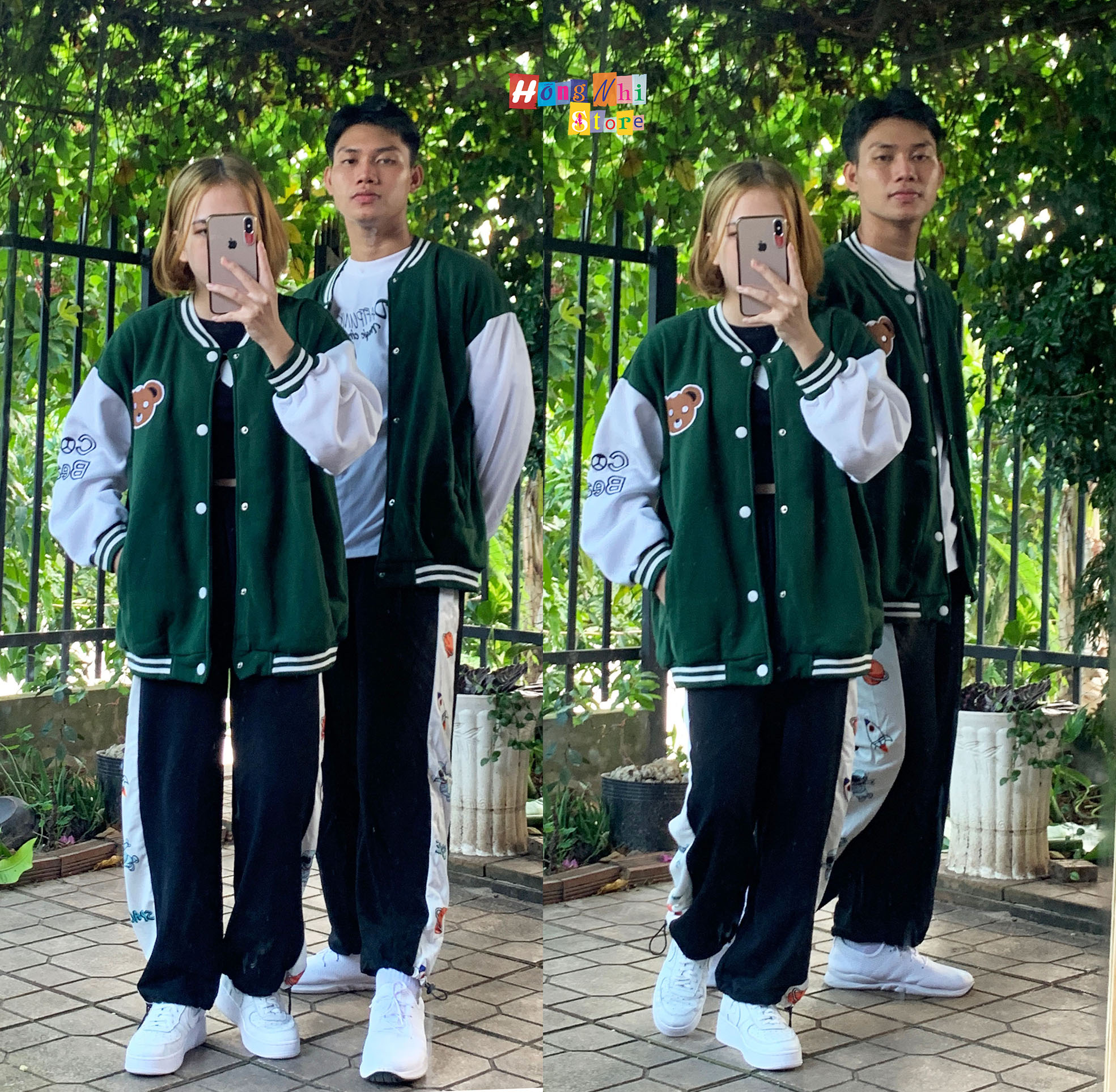 Áo Khoác Bomber Con Gấu Cost Bear Ulzzang Unisex Dáng Rộng Nam Nữ - MM - M