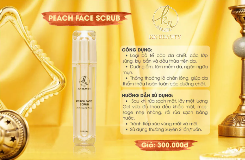 Bộ 4 sản phẩm giúp tái tạo phục hồi da mặt chuyên sâu GOLD VIP KN Beauty: Sữa rửa mặt + Tẩy tế bào chết + Ampoule + Kem dưỡng )