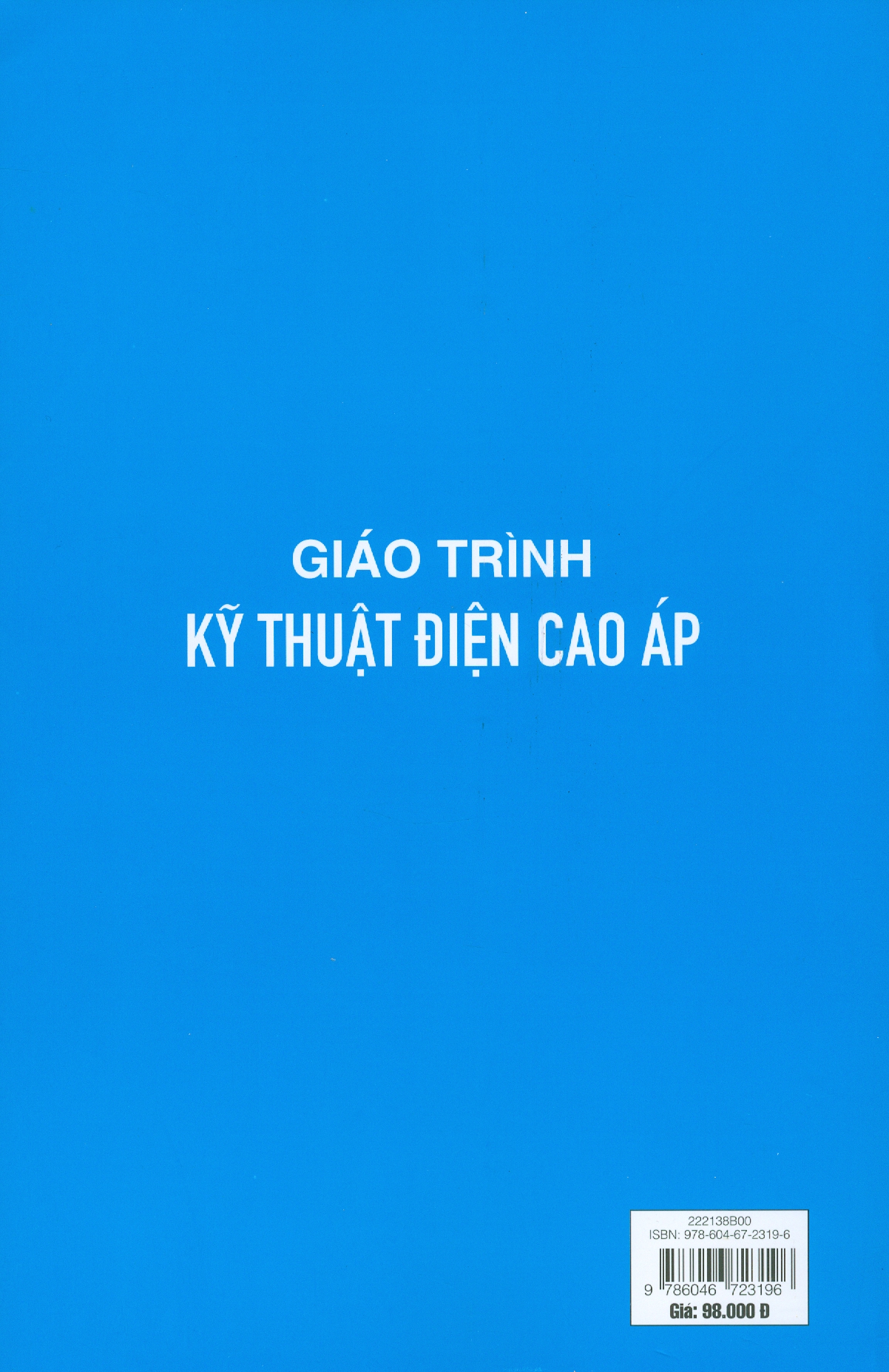 Giáo Trình KỸ THUẬT ĐIỆN CAO ÁP