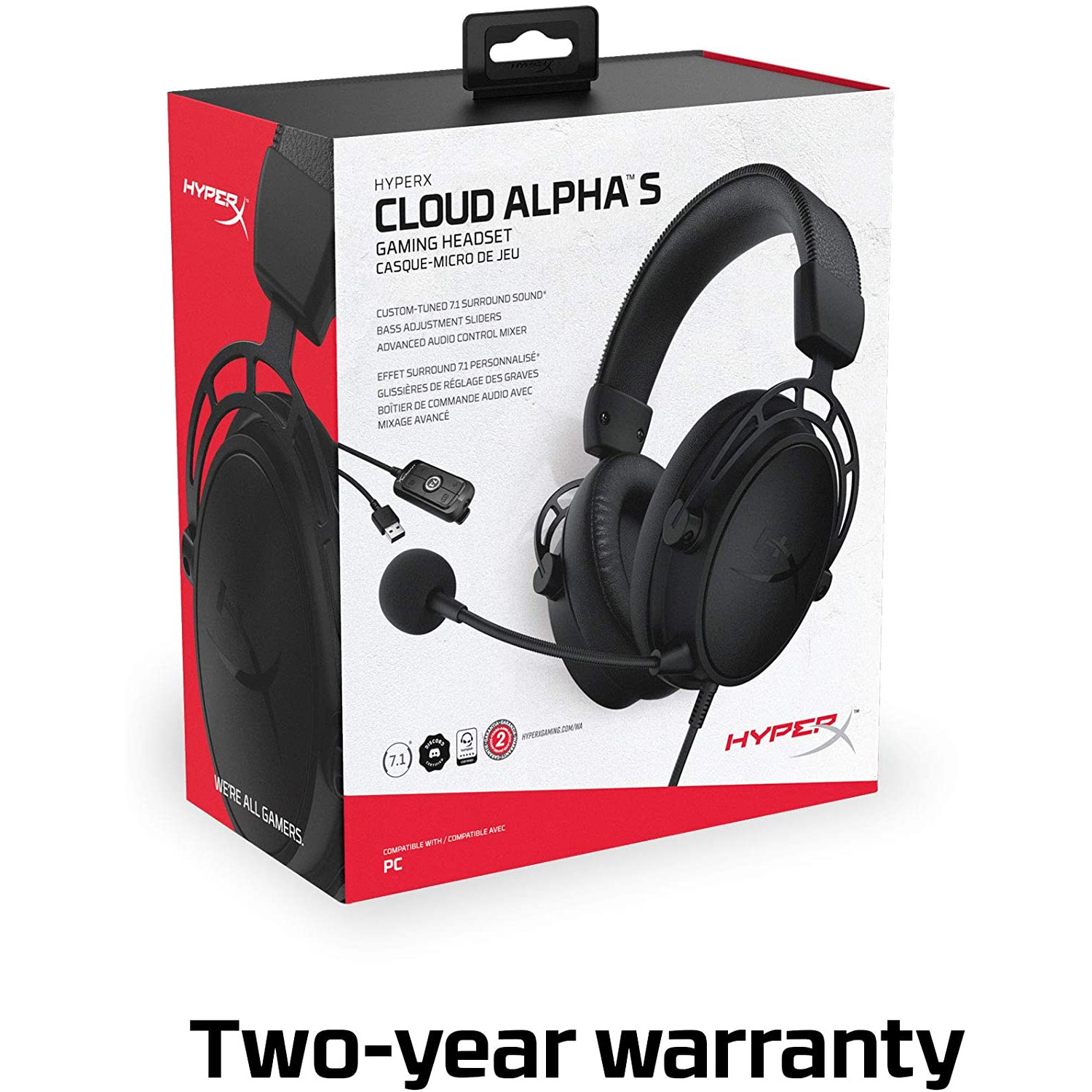 Tai Nghe HYPERX Cloud Alpha S - BLACK - Hàng Chính Hãng