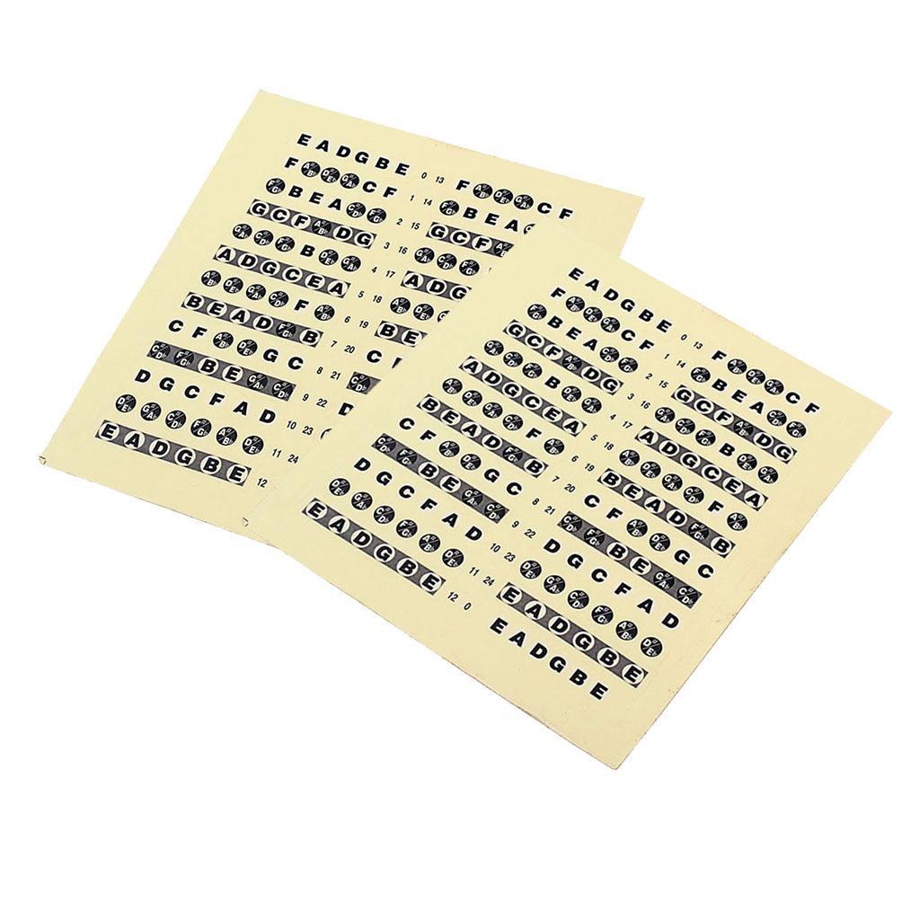 Guitar Fretboard Stickers Fret Notes Musical Scale Label for Beginners