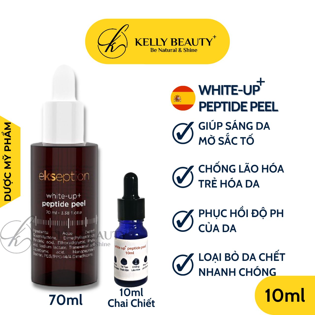 ekseption White-Up Peptide Peel - Giúp Da Sáng Đều Màu, Mờ Thâm Sạm Nám; Chống Lão Hóa Da - Kelly Beauty