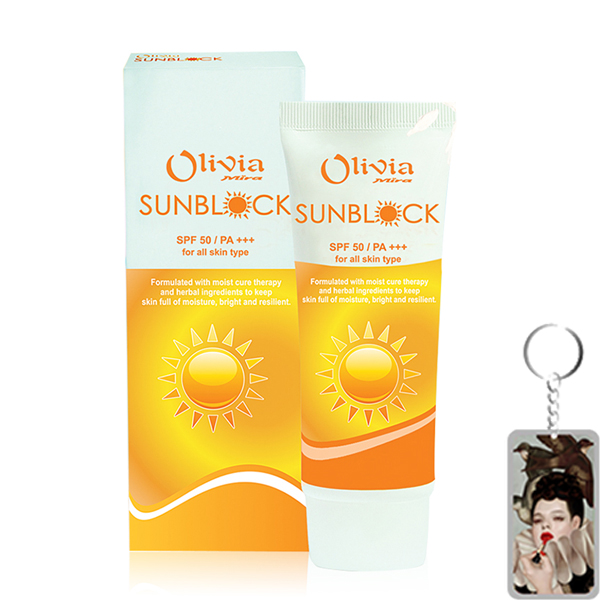Kem chống nắng Olivia Mira Sun Cream Hàn Quốc 60ml tặng kèm móc khoá