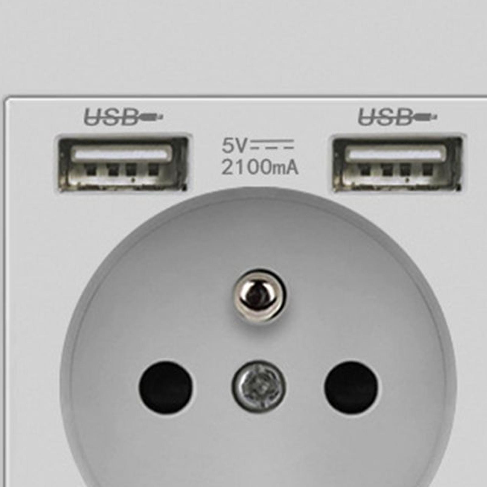 Wall USB Power Socket Charging Port Socket with USB for Household Appliances