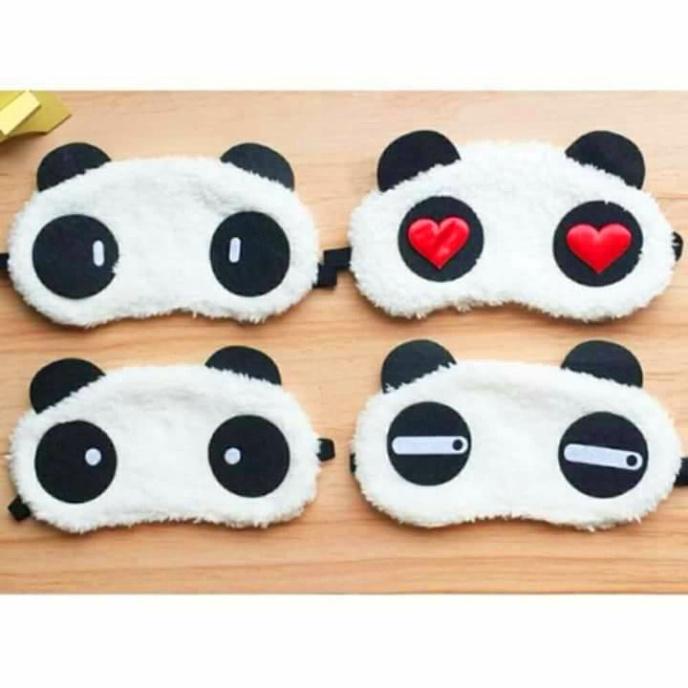 Miếng Bịt Mắt Ngủ Bằng Vải Nhung Lông kiến tạo Hình panda đẹp tươi ứng dụng khi đi du lịch