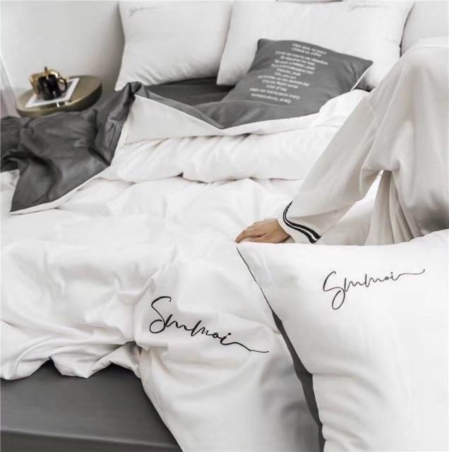 Set Chăn Ga Gối Lụa Tencel SUMOI Hàng Nhập Khẩu Cao Cấp 4 Món