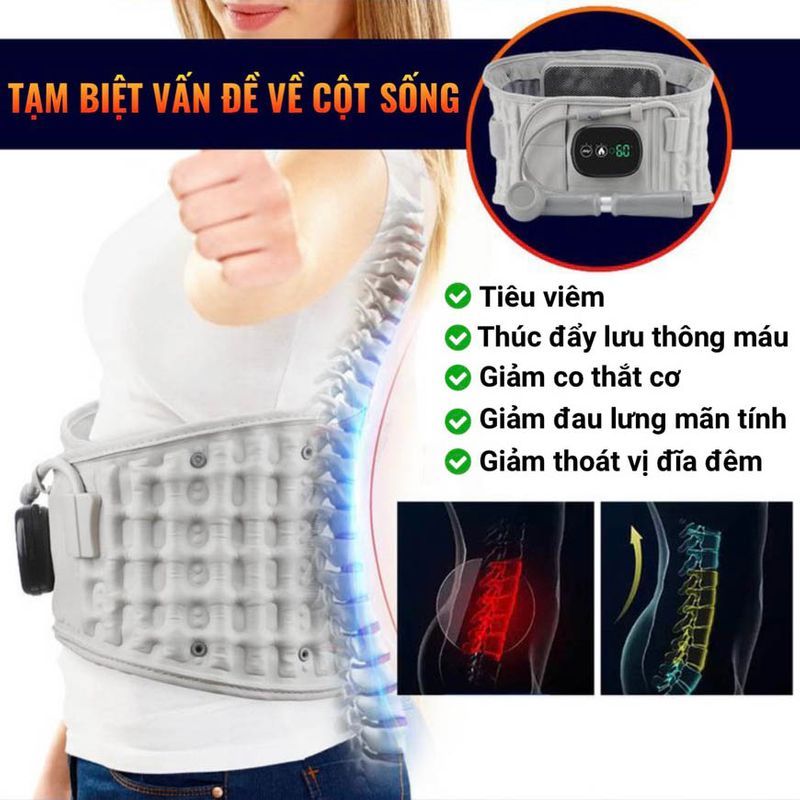 Đai Chống Thoát Vị Đĩa Đệm Kéo Dãn Định Hình Xóa Bỏ Đau Nhức Thắt Lưng Và Giảm Thoát Vị Đĩa Đệm Bảo Vệ Cột Sống Hiệu Quả - Hàng Chính Hãng