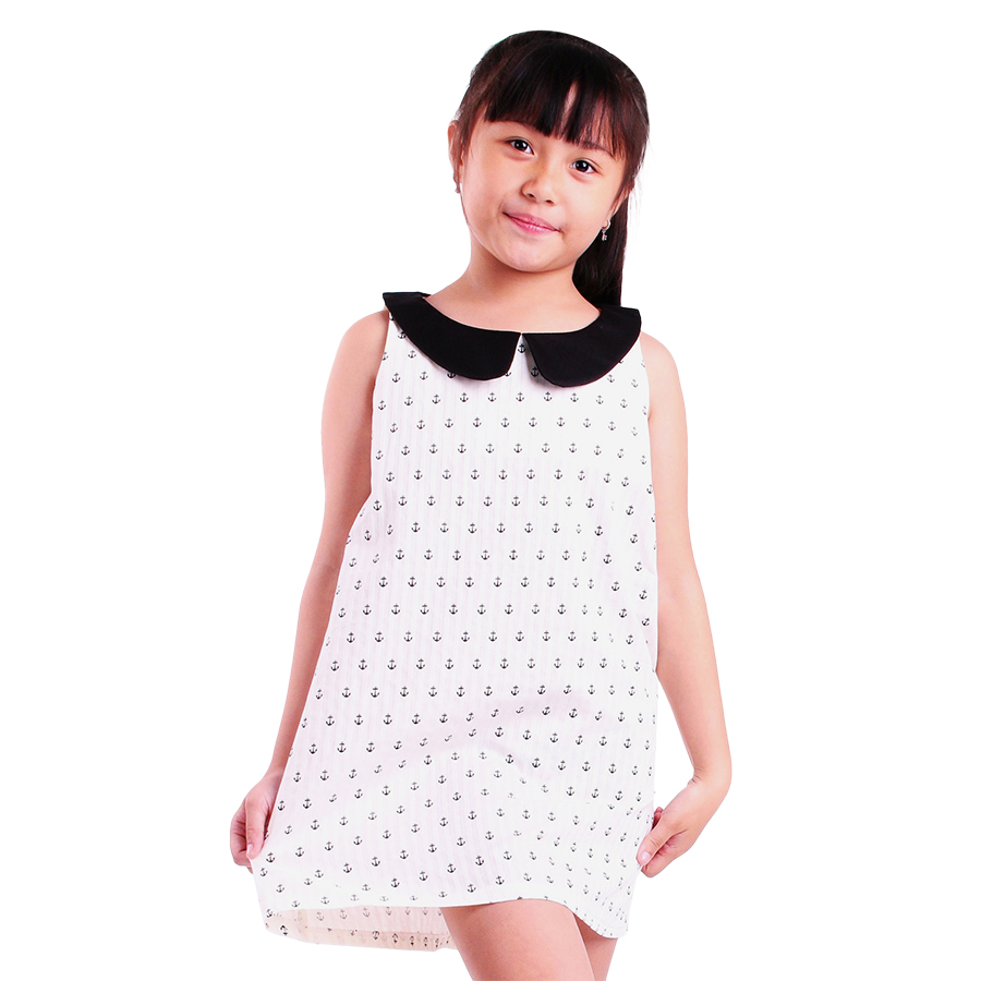 Đầm Suông Bé Gái Họa Tiết Mỏ Neo Ugether UKID63 - Họa Tiết