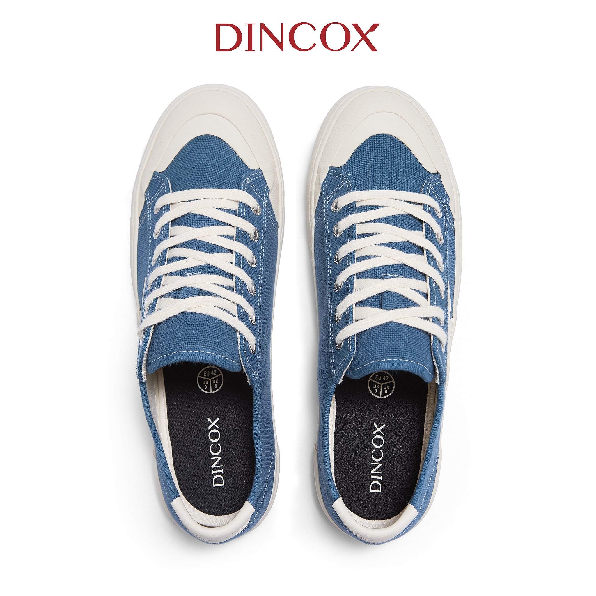 New Arrivals | Giày Vải Thể Thao Nam DINCOX DC42 BLUE WASH, Chất Liệu Canvas Cao Cấp, Phong Cách Đơn Giản Dễ Phối Đồ