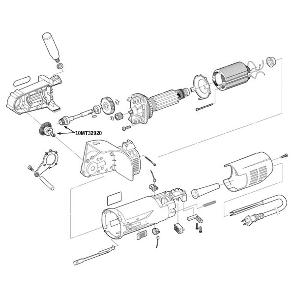 Bộ bánh răng cho máy bắn nhám cầm tay Bristle Blaster, mã 32920, Montipower, Đức