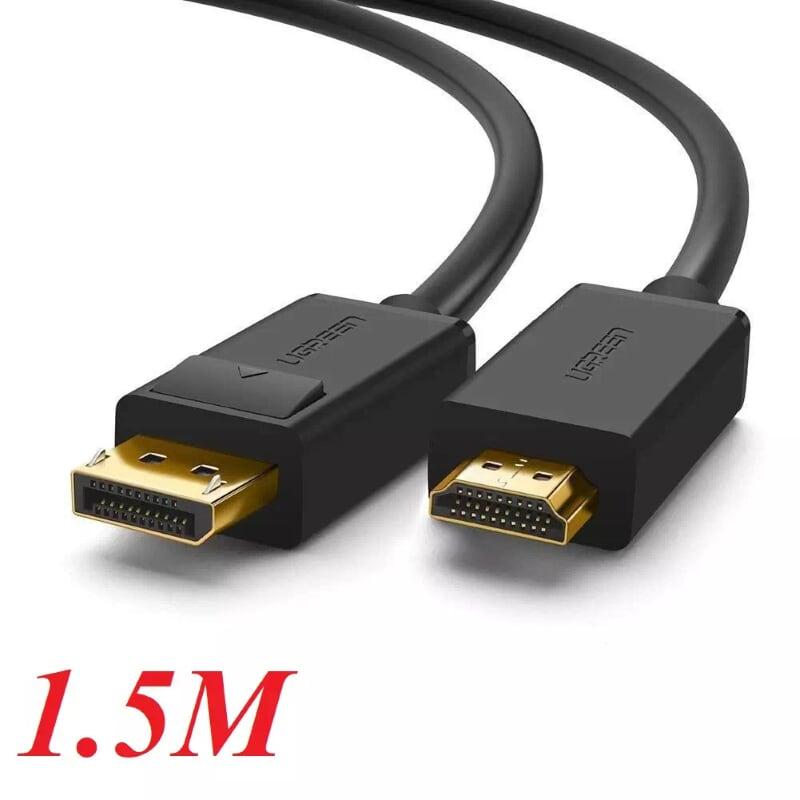 Ugreen UG10239DP101TK 1.5M Màu Đen Cáp chuyển đổi Displayport sang HDMI thuần đồng - HÀNG CHÍNH HÃNG