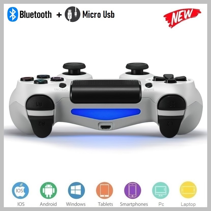 Tay Game không dây bluetooth P/S White cho máy tính - điện thoại - máy game Console