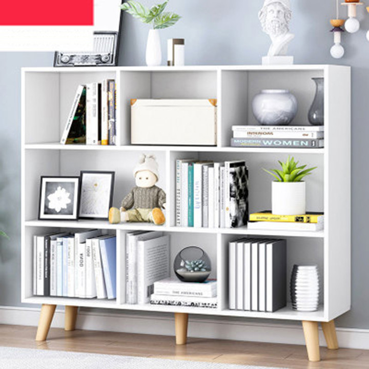Tủ sách đứng, tủ kệ sách đứng, Kệ sách đa năng giá sách gỗ MDF nhiều ngăn cao cấp MGK018
