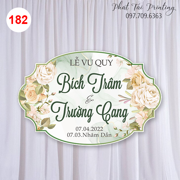 Bảng Backdrop trang trí đám cưới MS 182