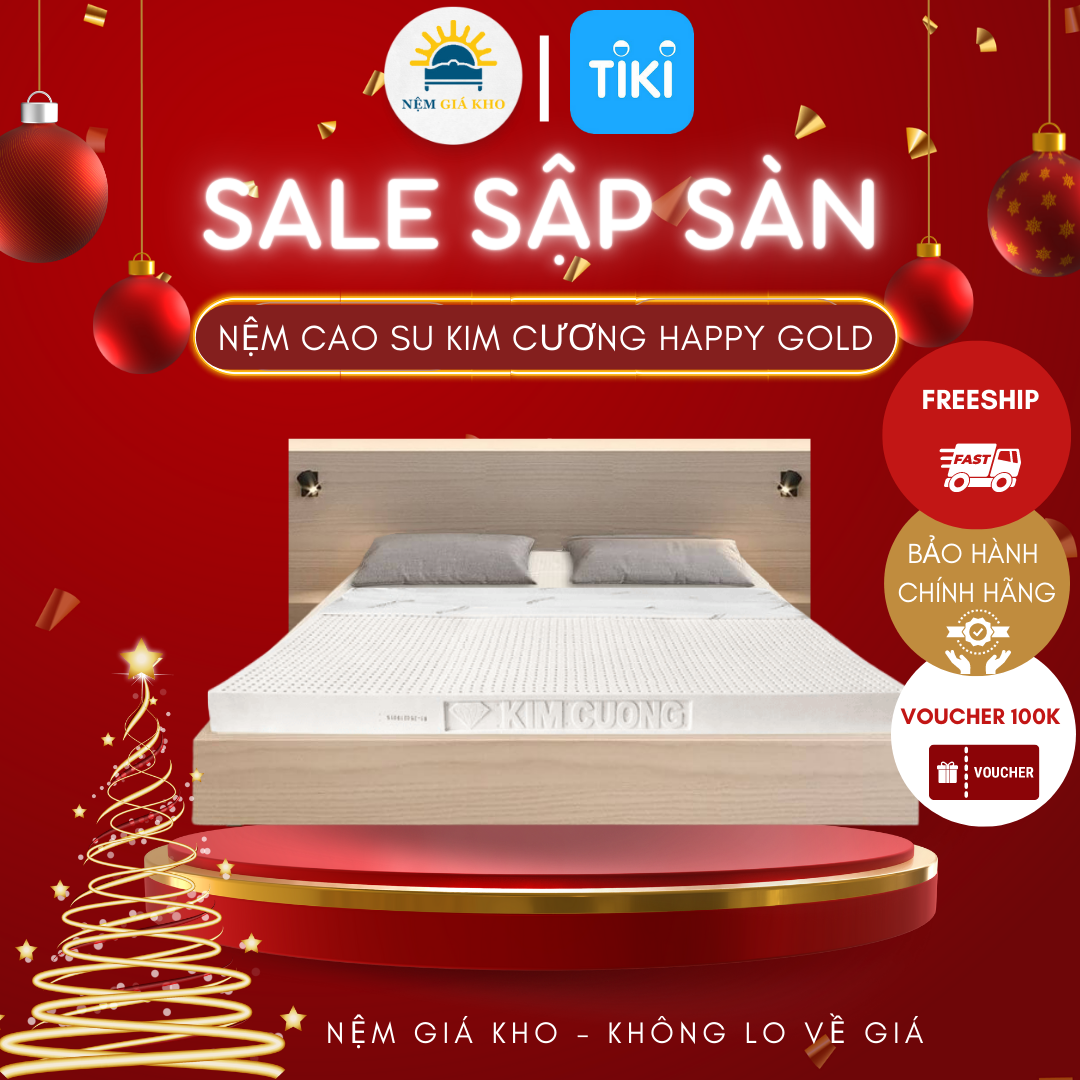 Nệm Cao Su Kim Cương Happy Gold