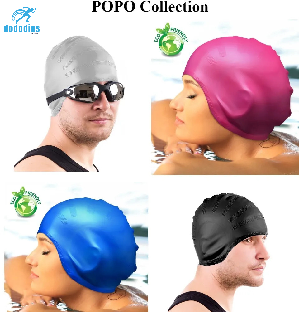 Nón bơi, Mũ bơi TRÙM TAI, chất liệu silicone đàn hồi, thiết kế thời trang cao cấp CA33 dododios Collection - Hàng Chính hãng dododios