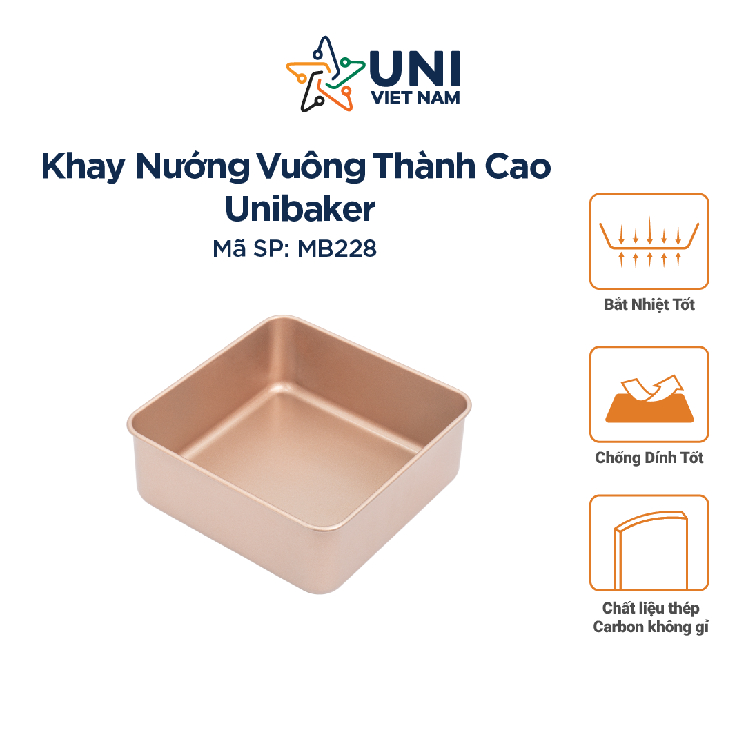 KHAY NƯỚNG VUÔNG THÀNH CAO UNIBAKER MB228