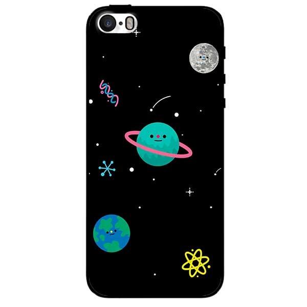 Ốp lưng dành cho Iphone 5 / 5s / 5Se - Iphone 6 / 6s - Iphone 6 Plus / 6s Plus mẫu Hành Tinh Nền Đen