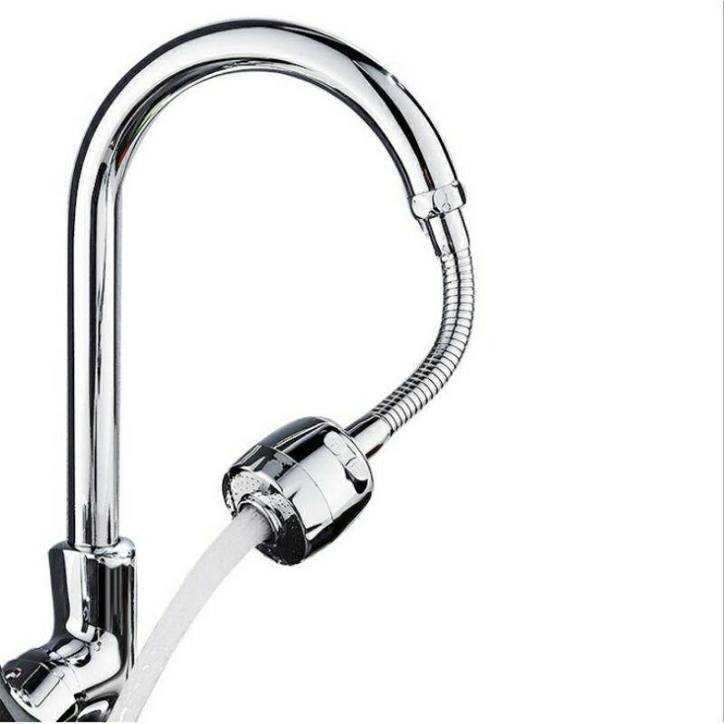 Vòi nước rửa chén tăng áp xoay 360 độ - Đầu gắn vòi nước nối dài inox điều chỉnh 2 chế độ