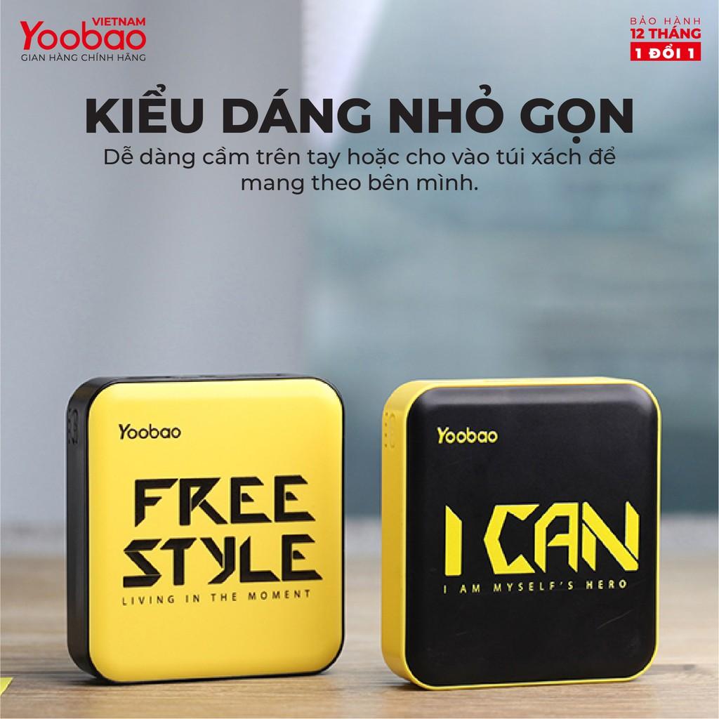 SẠC DỰ PHÒNG 10000mAh YOOBAO YB-6024 - Kèm đèn LED - Sạc đồng thời 2 thiết bị - Hàng chính hãng