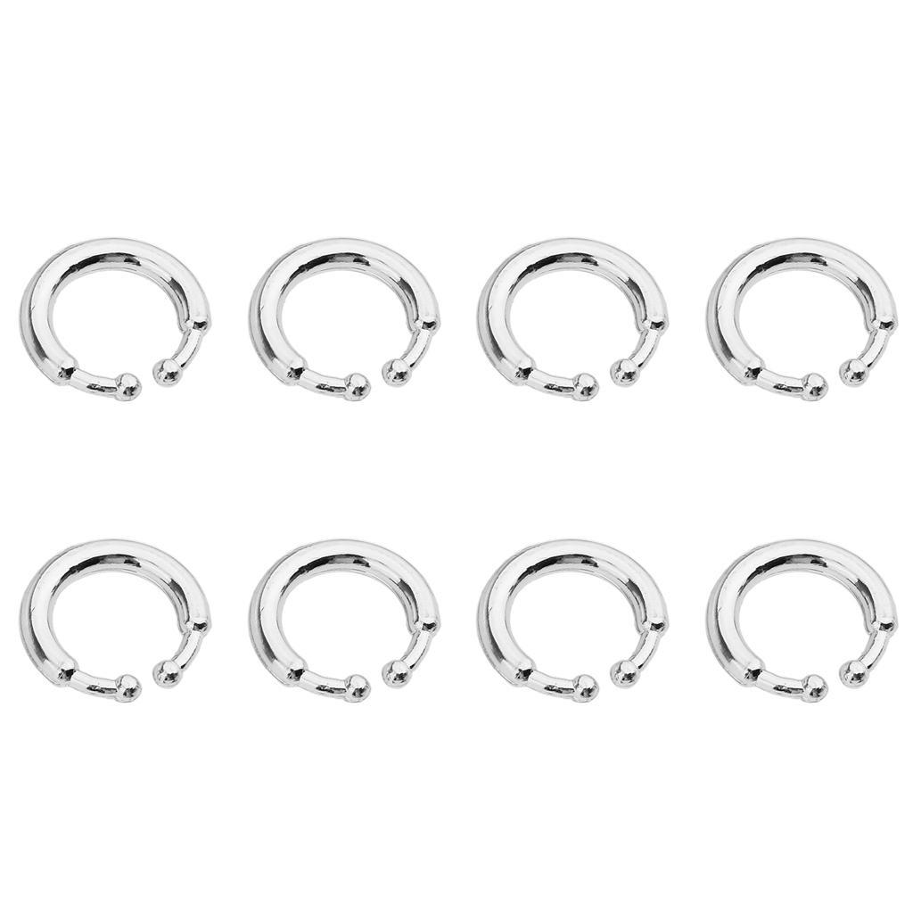 Pack of 8pcs Metal Steel Piercing Rings Nose Lip Hoop Rings Body Jewelry