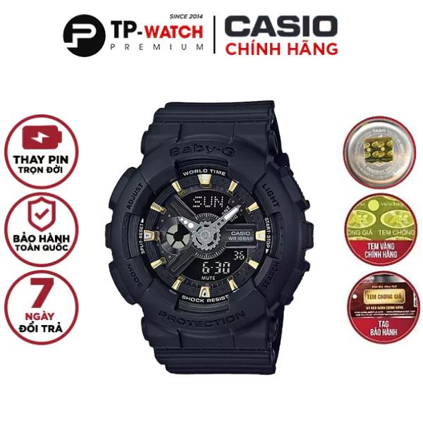 Đồng Hồ Nữ Dây Nhựa Casio Baby-G BA-110GA-1ADR Chính Hãng - BA-110GA-1A