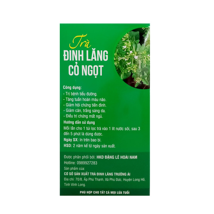 Combo 02 hộp Trà Đinh lăng Cỏ ngọt Trường Ái (50 túi lọc) - Giúp ăn ngon, ngủ ngon, kéo dài tuổi thọ