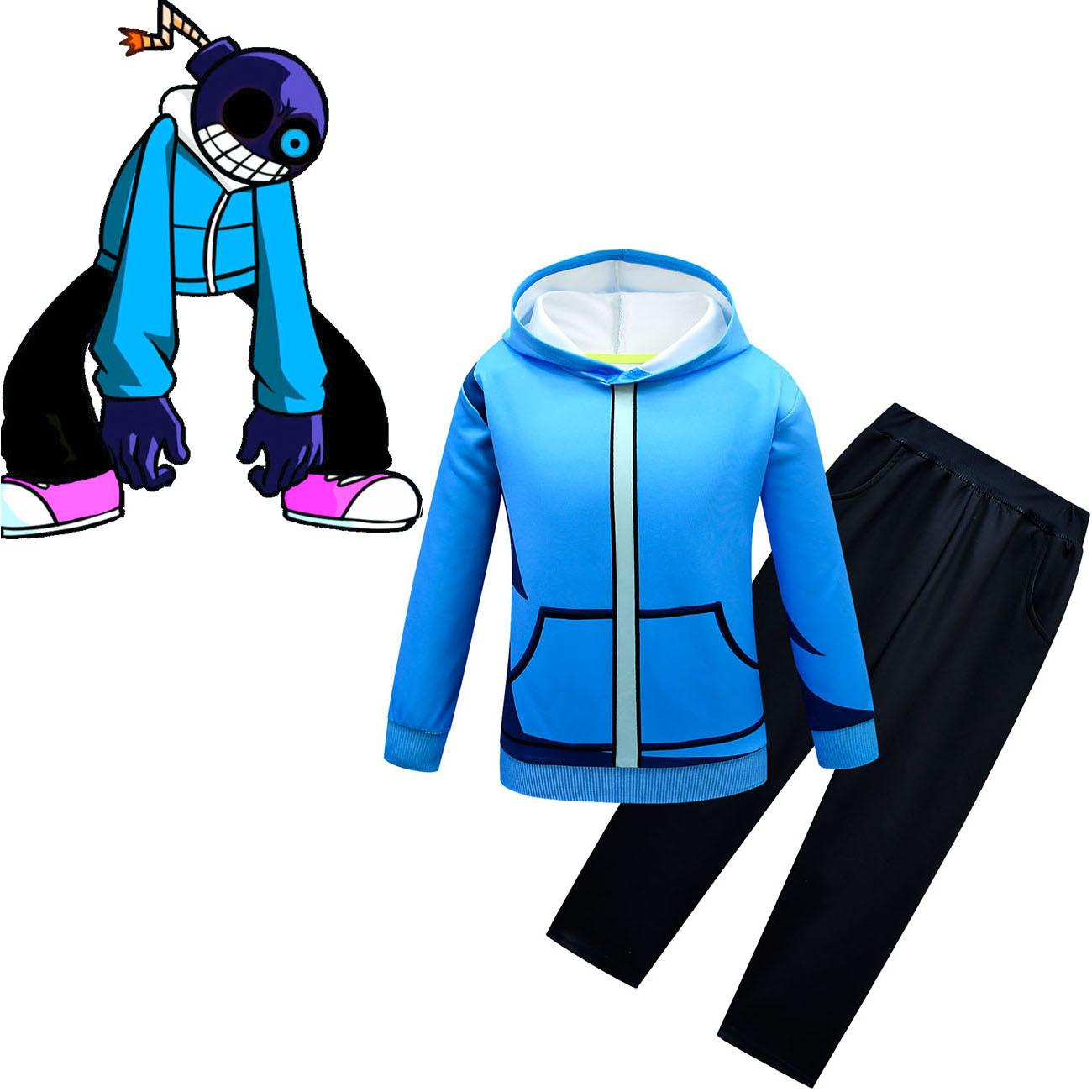 Trò Chơi Mới Tối Thứ Sáu Funkin Trang Phục Hóa Trang FNF WHITTY Trẻ Em Có Mũ Trẻ Em Cao Cấp Áo Khoác Dài Tay Quần