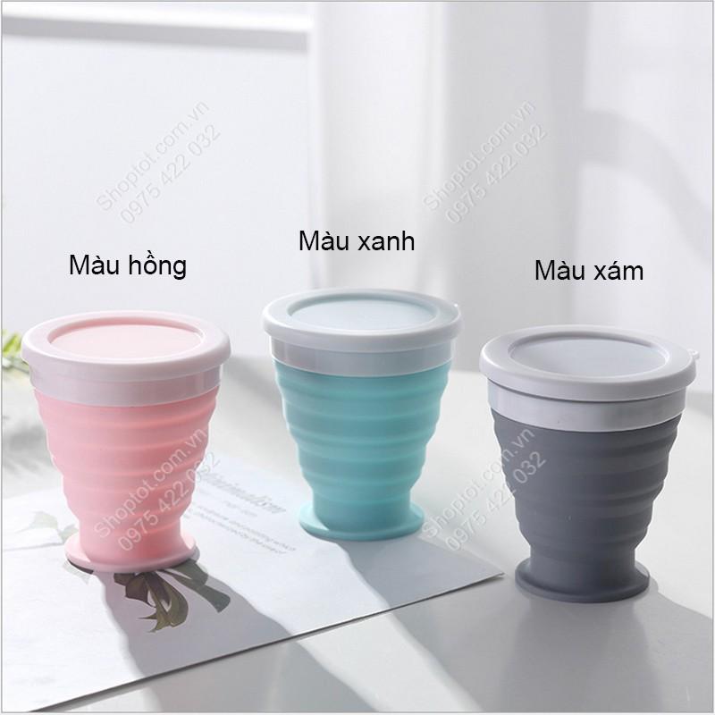 CỐC LY GẤP GỌN BẰNG SILICON DÙNG UỐNG NƯỚC ĐA NĂNG YD200, CÓ DÂY XÁCH