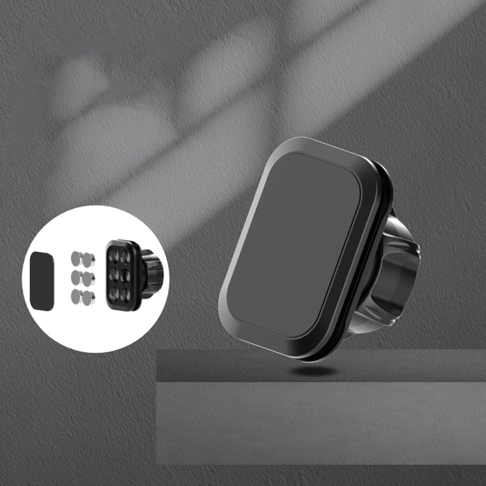 Magnetic Phone Holder, 17mm Ball Head, Black Without Base ,Square Magnetic Head Easily Install Mount for Car Universal Devices