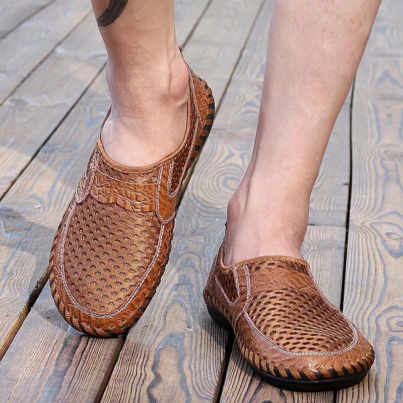 Giày lười bằng da mềm thời trang dành cho nam