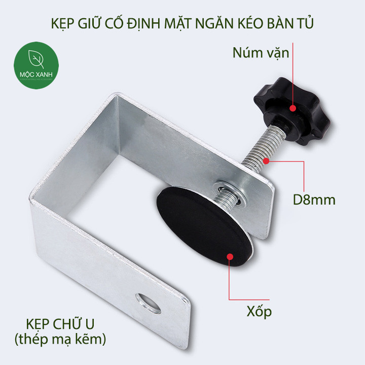 Kẹp giữ cố định ngăn kéo bàn tủ, bằng hợp kim chắc chắn